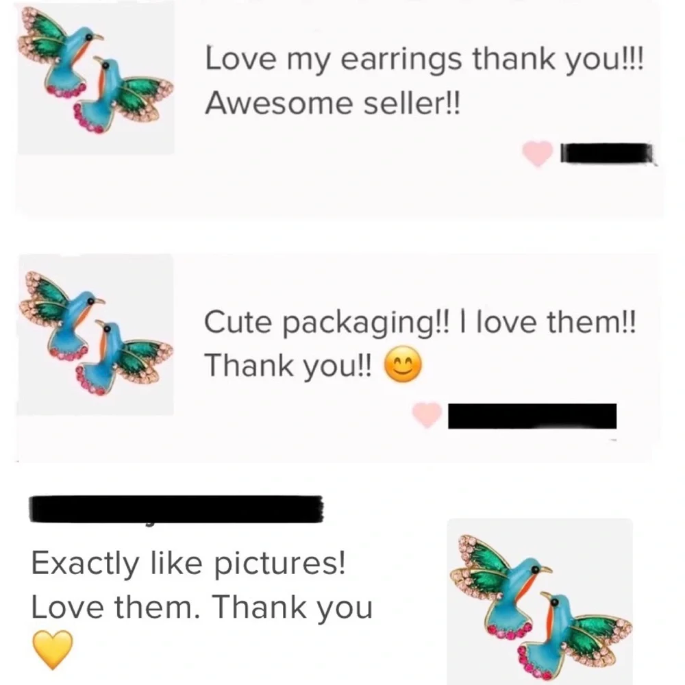 🍒3/$30 New Vintage-Inspired Hummingbird Earrings
